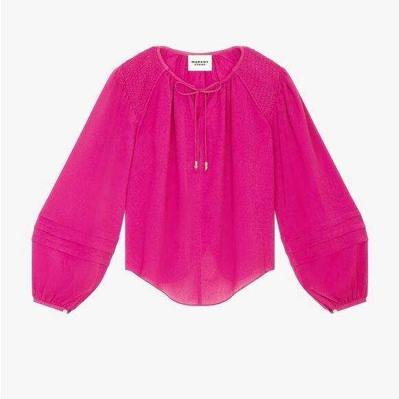 Isabel Marant NWT Lamaya crepe blouse 36 - Picture 3 of 14